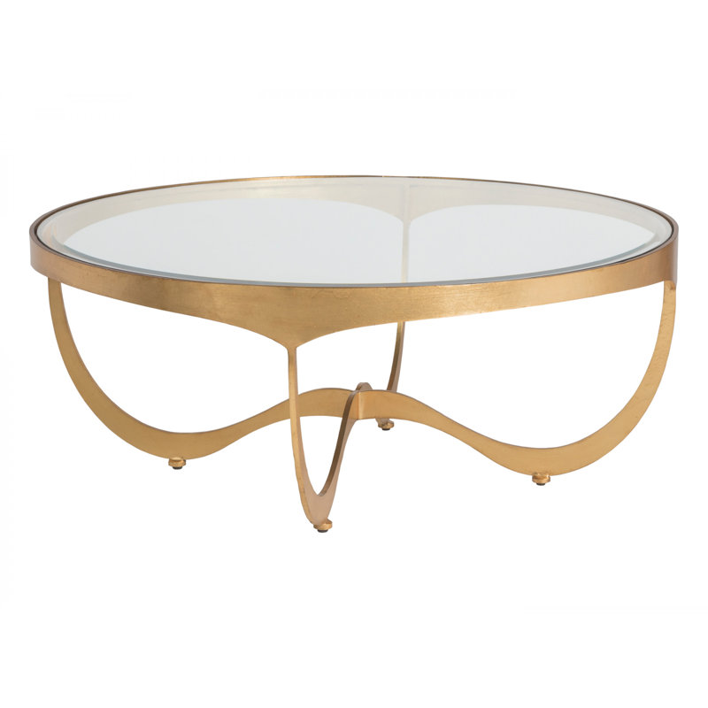 Table basse en métal Designs Sophie, Feuille d'or
