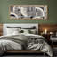 Ligne géométrique «Blackish Green Abstract Shapes Rustic Mid Century Modern Decorations, très grande œuvre d'art, impression encadrée»-111665196-98042246