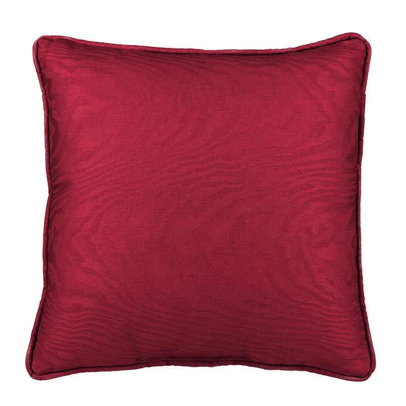 Overture Traditional Cotton Solid Red Square Pillow