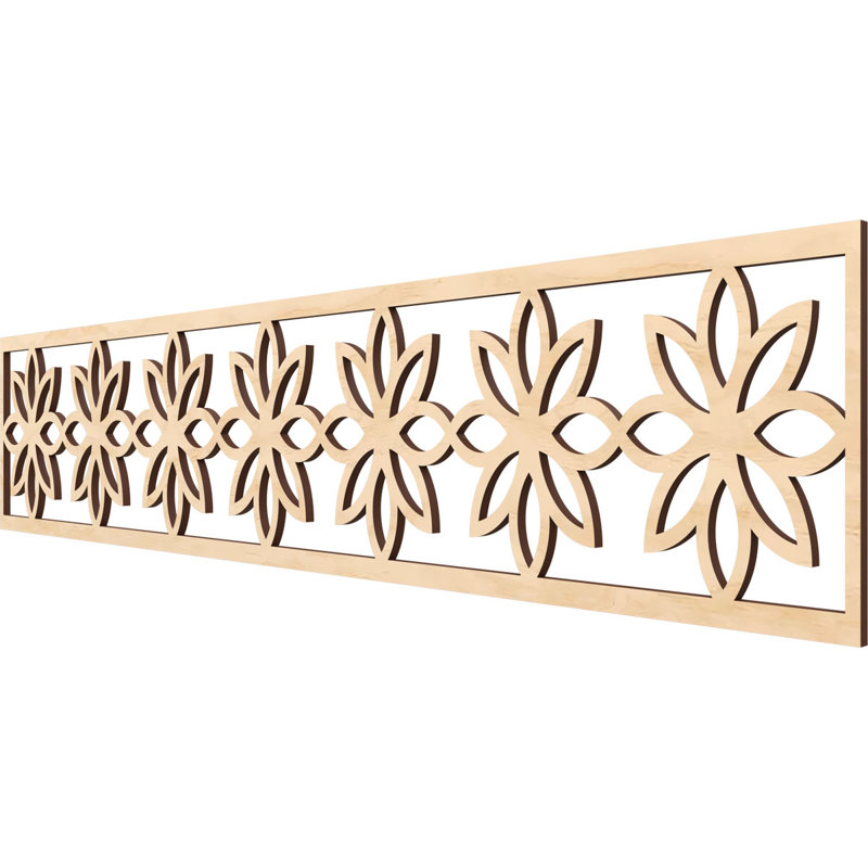Moulure de marguerite Daisy, H 10 po x l 46,75 po x P 0,375 po, Bouleau