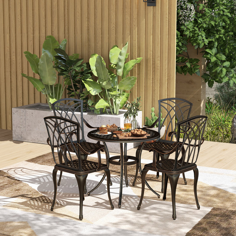 Round 5 - Piece 4 - People 85Cm L Outdoor Table Set
