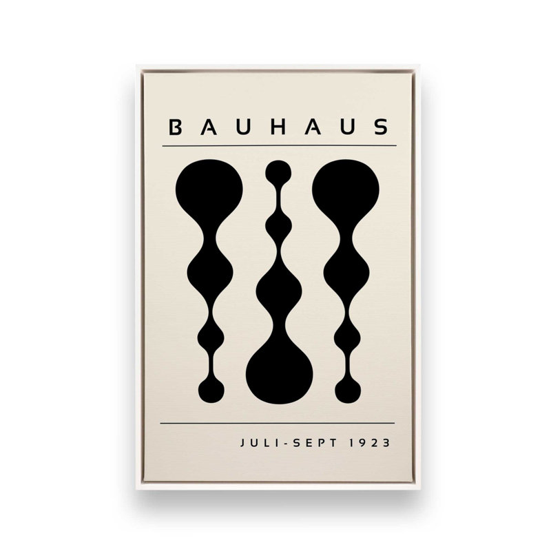Bauhaus à géométrie liquide, H 12,75 po x l 8,75 po x P 1,75 po, Cadre flottant blanc opaque