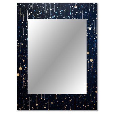 Indian Art Starry night sky 1 - Indian Art Mirror, Global Unique Wall Mirror, Printed Metal Art