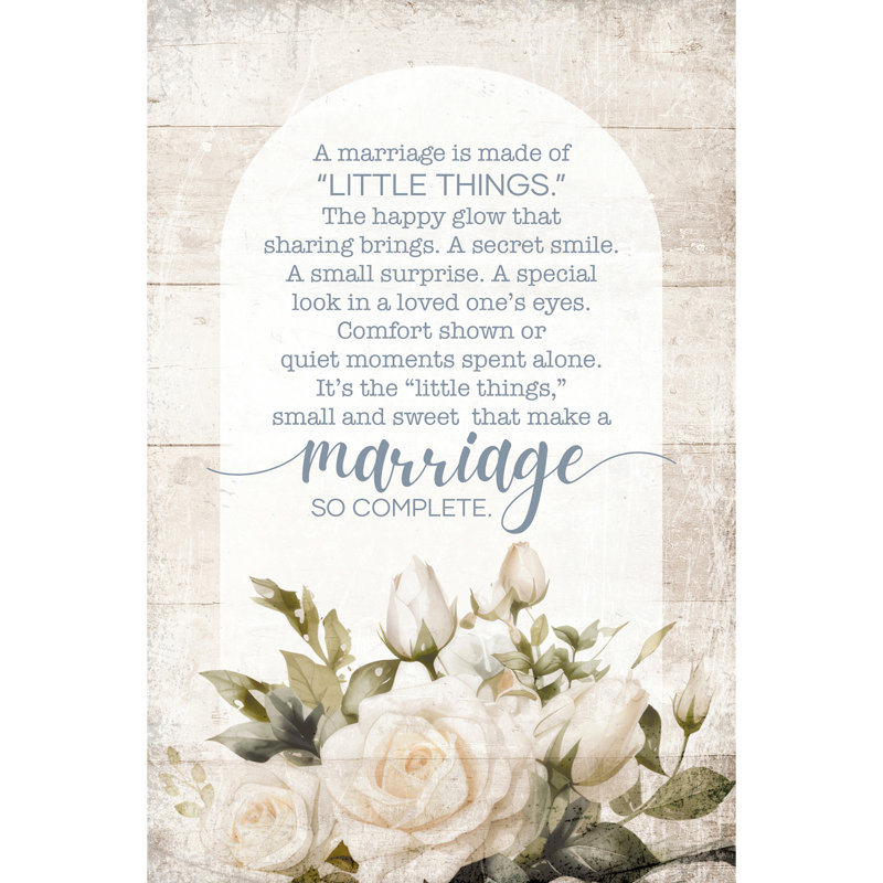 Art mural de table "A mariage" avec chevalet et crochet - 4 po x 6 po