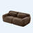 2-Seater Modular Sofa With Plush Fabric And High-Density Sponge-1743477169