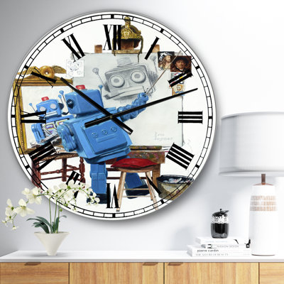 Horloge murale moderne surdimensionnée Robot