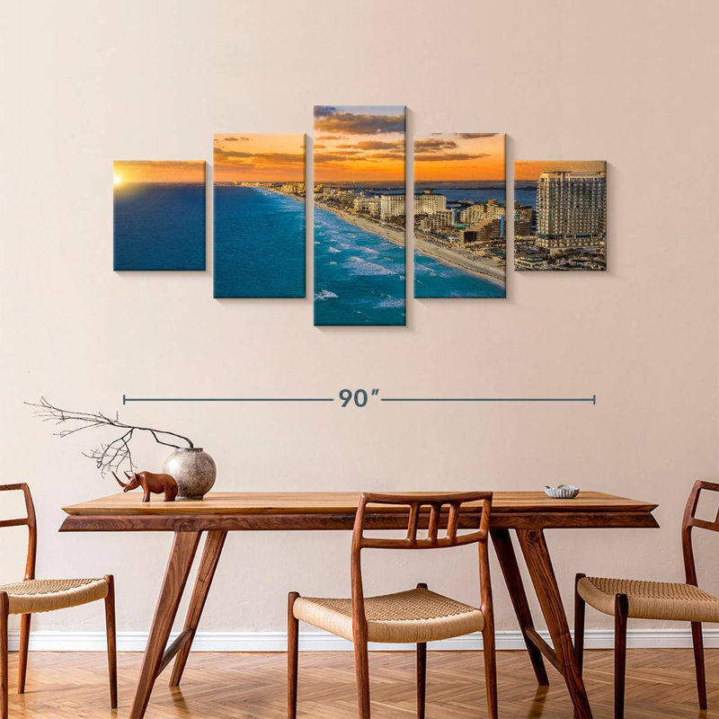 Cancun Seaside Town, 42" H x 92" W