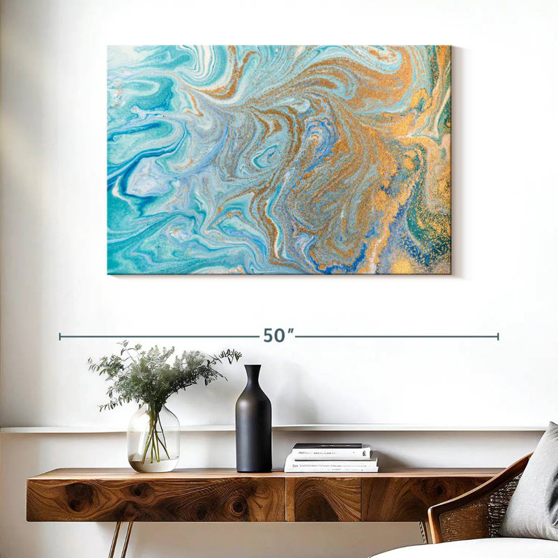Marbre abstrait Avery, H 26 po x l 39 po