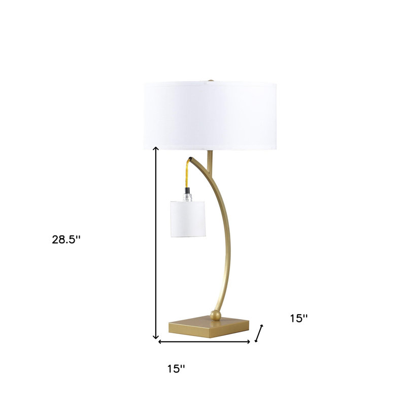 Lampe de bureau en métal Deth, Or mat, 120 V