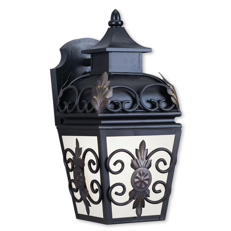 Lanterne murale d'extérieur en bronze à 1 ampoule H 13,5 po Devonshire