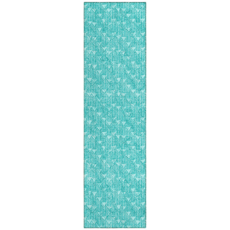 Tapis de couloir extérieur 8 po Turquoise