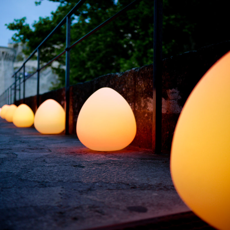 Rock LED Outdoor Floating Light, 13" H x 12" W x 12" D