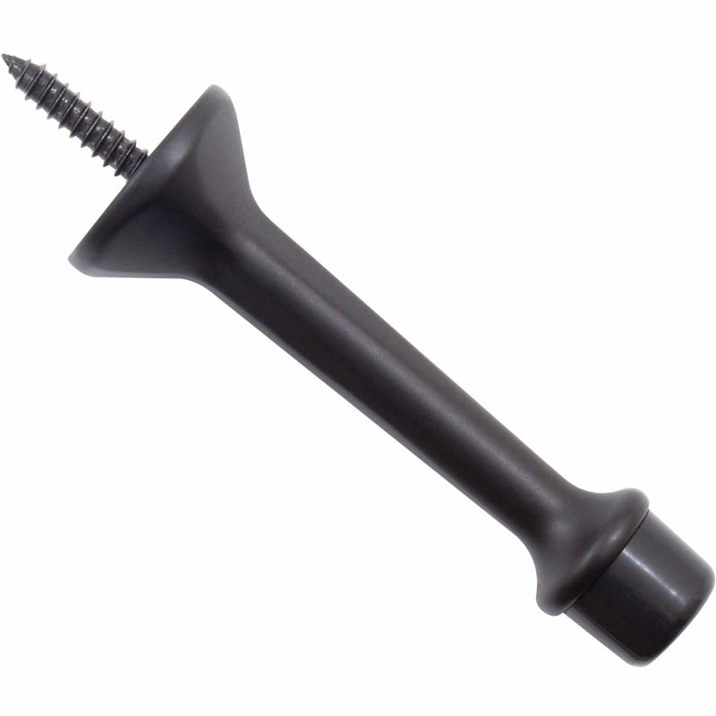 Zinc Baseboard Stop, Matte Black
