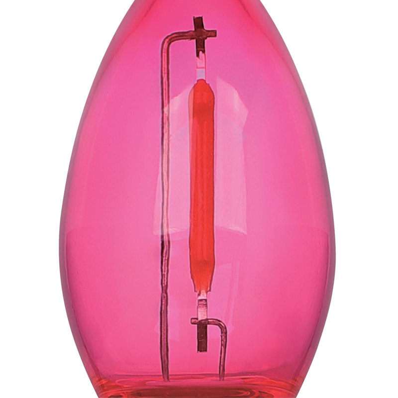 Ampoule DEL à filament omnidirectionnel rose C7, 0,6 W (équivalent 7 W), culot E12, lot de 4, Pink