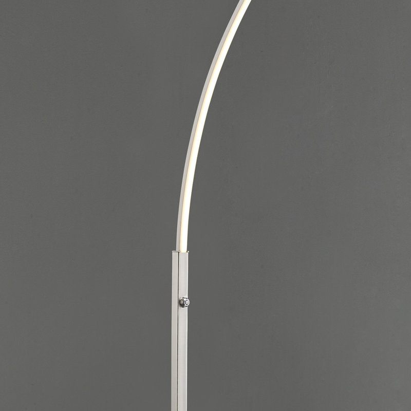 Lampe sur pied arquée à DEL 66 po Roxie, Nickel brossé