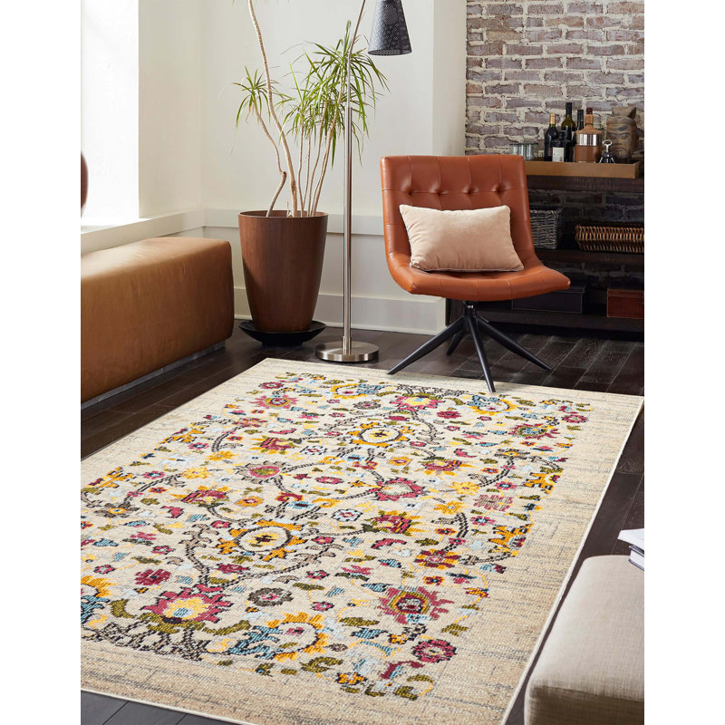 Rosa Ivory Rug 5'0" x 8'0", Rectangle 5' x 8'
