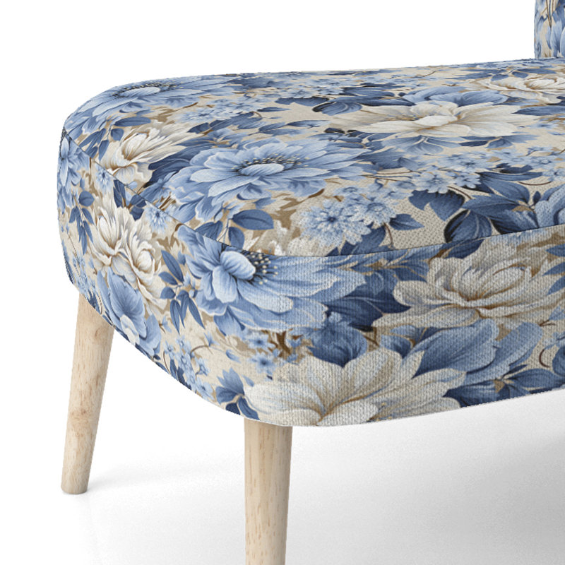 Chaise d'appoint rembourrée bleue Blue Vintage Whispers