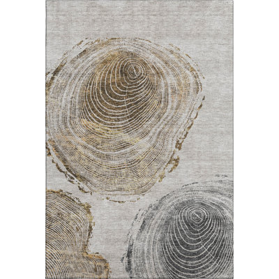 Premium Machine Washable Prisco Taupe Rug
