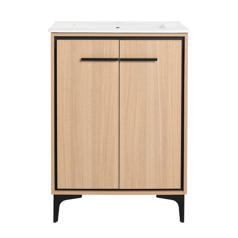 Base de meuble-lavabo avec lavabo, 24"