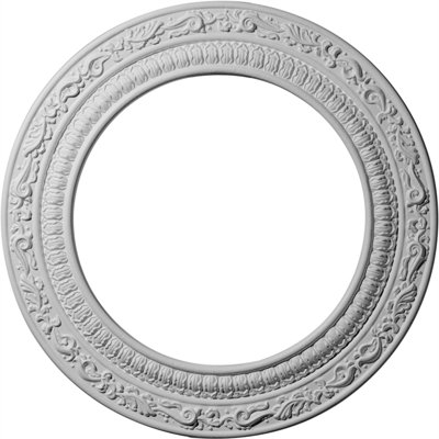 Endurathane Palmetto Ceiling Medallion, 11 1/2"OD x 1"P, Hand-Painted Gobi Desert Crackle Finish