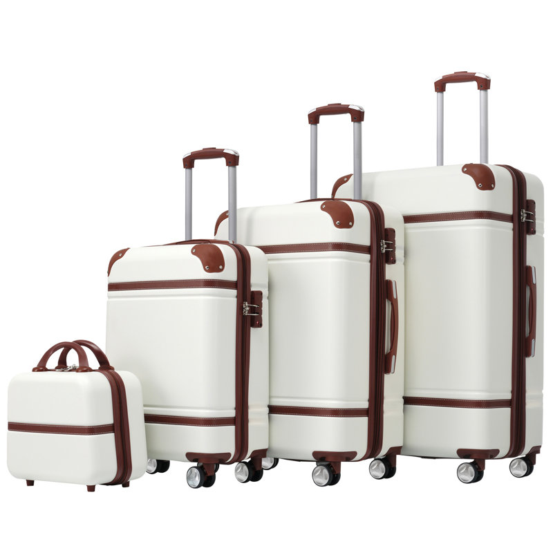 Ensembles de valises Hardshell 4 pièces 20 "+ 24" + 28 "Valise et valise à roulettes