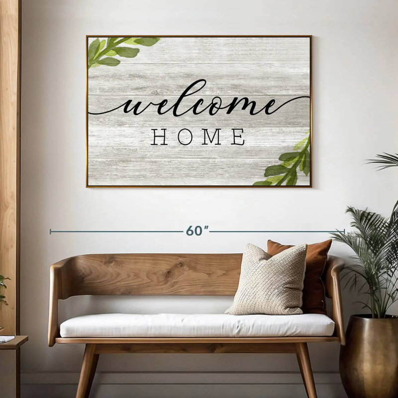 Plaque murale rustique, 46 po x 31 po, Cadre flottant doré
