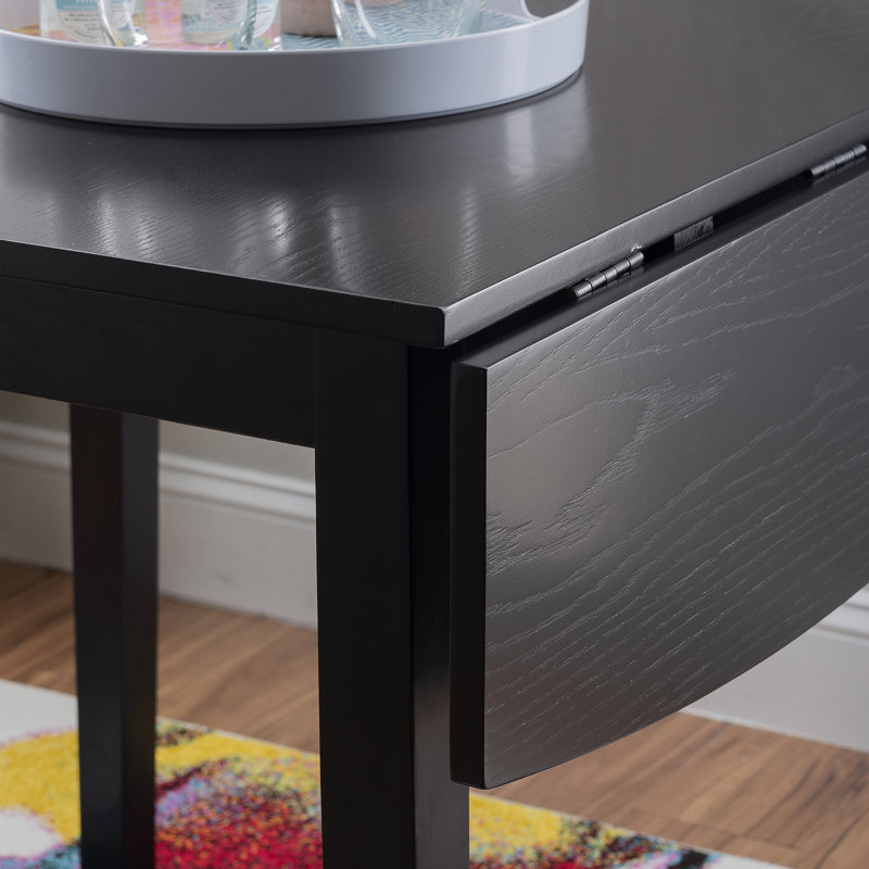 Fairbairn Aitana Square Drop Leaf Table, Black