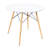 32" White Round Dining Table