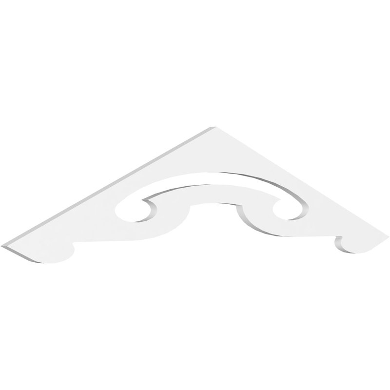 Northwest Architectural Grade PVC Gable, 15" H x 60" W x 1" D, 5/12