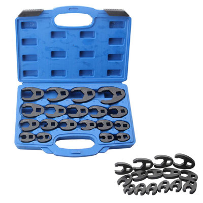 the  wrench 15/19-piece Tap Foot Key Set Open Key Set For Fuels Lines Hydraulics Automotive Repairs Wrench Head Set Open-ended Wrench Head