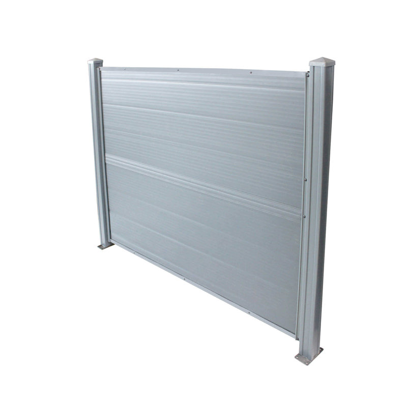 10cm H x 150cm W Composite Fence Panels, Light Grey