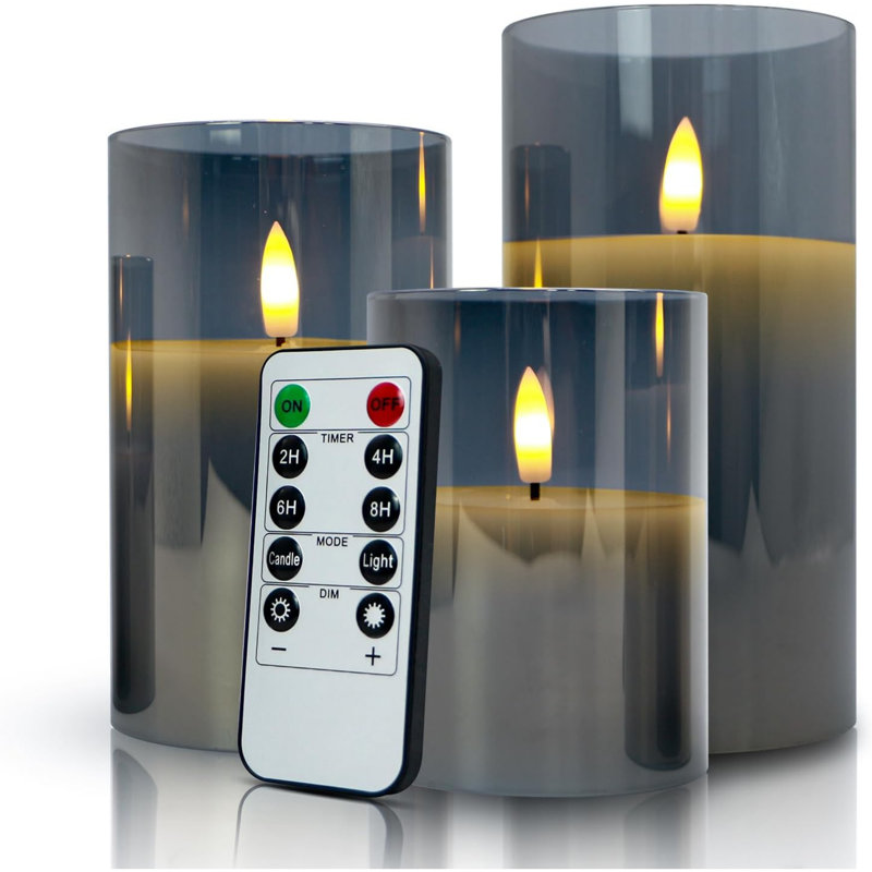 Flameless Candle, Grey