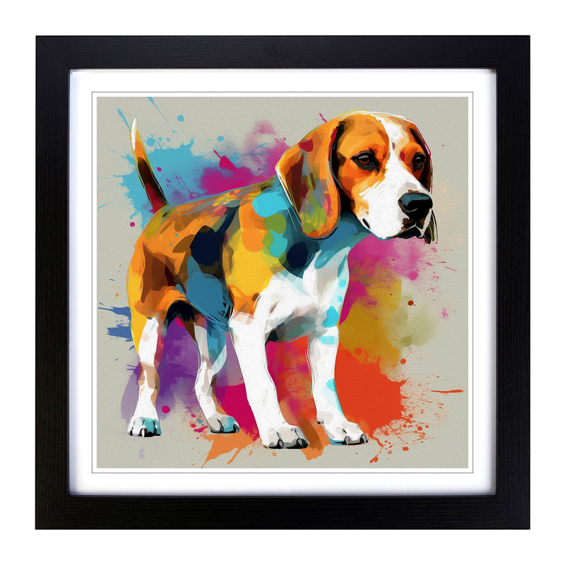 Single Picture Frame Print on Wood, Black