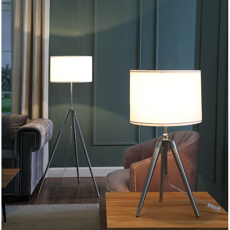17 Stories Metal Tripod Lamp | Wayfair