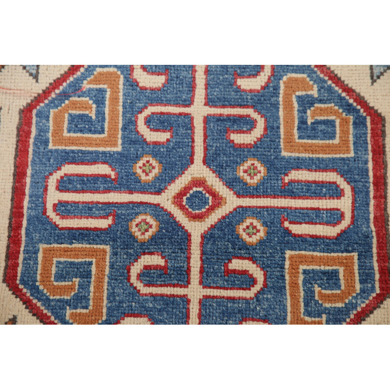 Tapis Kazak Ã  motifs sur toute la surface, style sud-ouest, 7 x 7