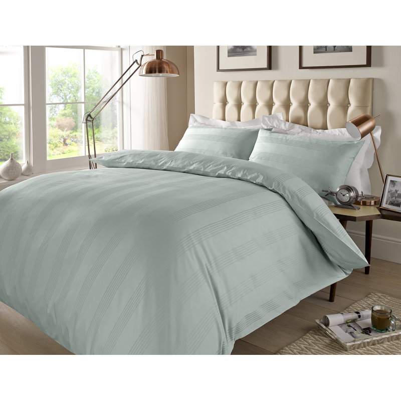 Grandberry 400 Thread Count Duvet Cover Set, Duck Egg, Double Duvet Cover + 2 Standard Pillowcases