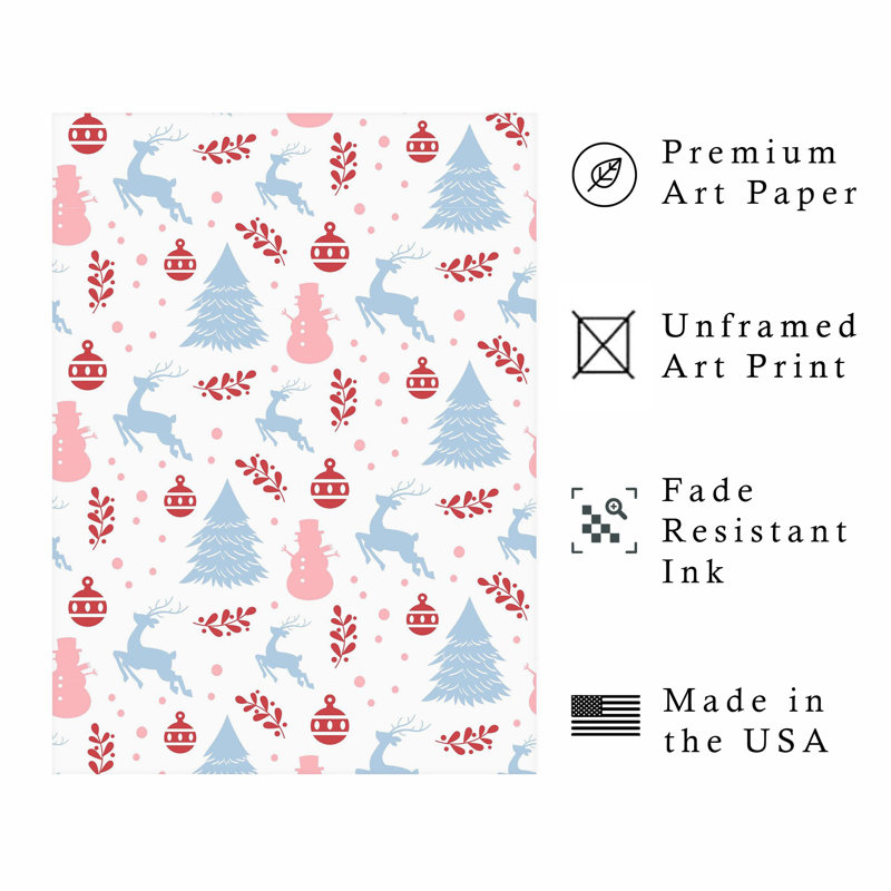 «Holiday Holiday Christmas Tree III», reproduction d'art moderne sans cadre, H 36 po x l 24 po