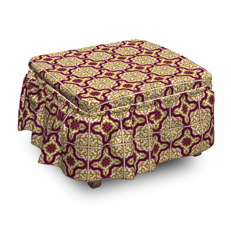 Housse pour repose-pieds mosaïque traditionnelle mosaïque