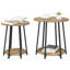  Side Table Set With Shelf 2 Pcs Black Oak 50 X 50 X 51 Cm-1362866575