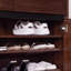Rangement pour chaussures en bois manufacturé brun noisette