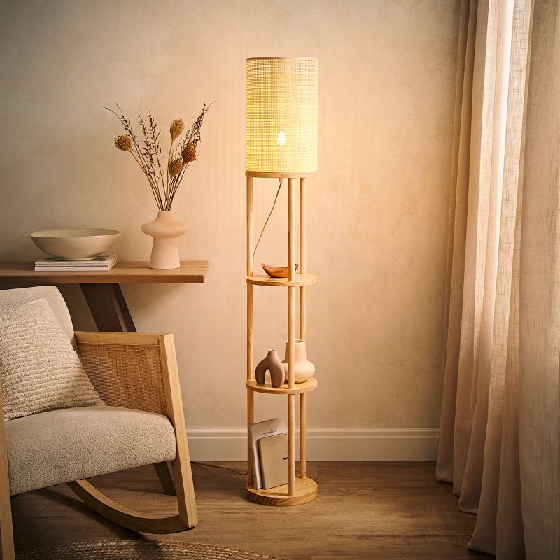 Akkash 152cm Brown/White Novelty Floor Lamp