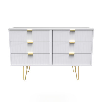 Alara 115cm W 6 - Drawer Chest of Drawers