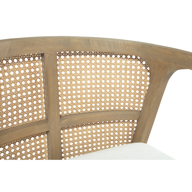 Fauteuil demi-tonneau rembourré Bazaldua
