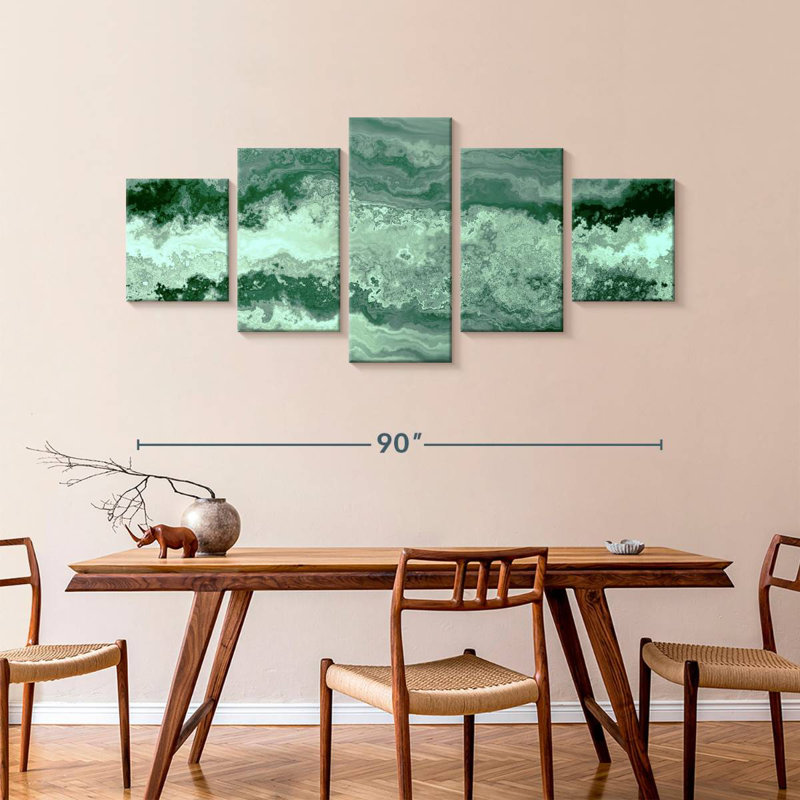 Glacier en malachite poli