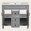 Meuble-lavabo sur pied 36 po avec lavabo supérieur, meuble-lavabo simple moderne avec 2 portes à fermeture douce et 2 tiroirs-1836082060