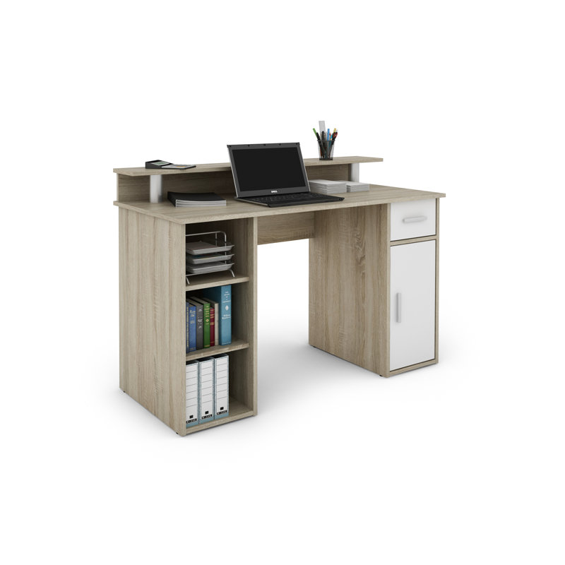 Wilton Desk, Brown/White, Brown