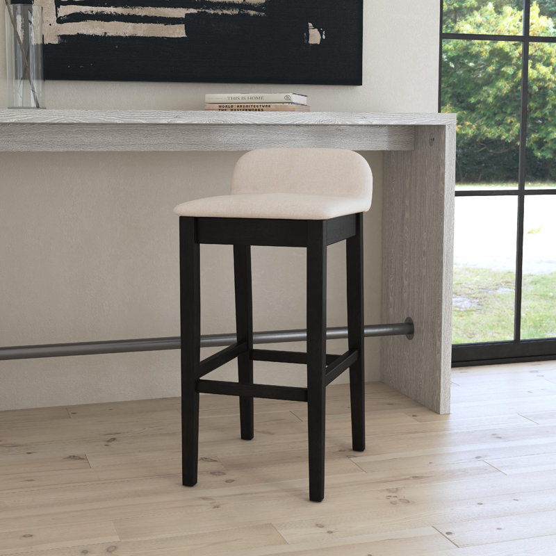 Tabouret de bar et de comptoir Sherlock, Tabouret de bar (assise de 30 po de hauteur), Noir