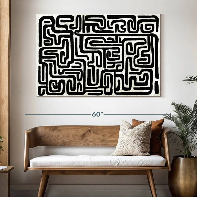 African Labyrinth, 34" H x 51" W