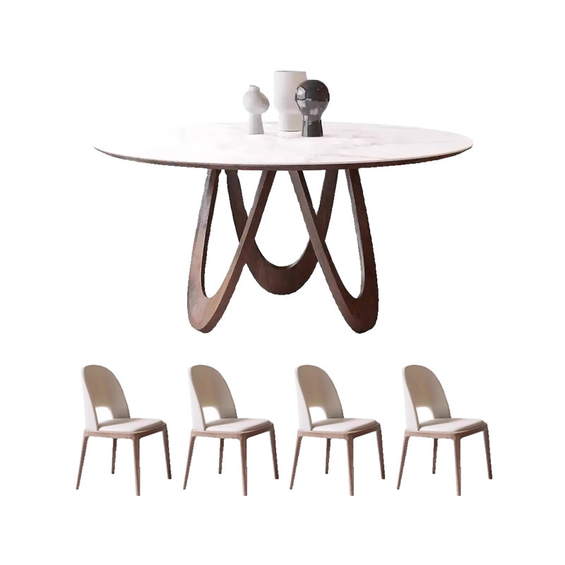 Table ronde en bois massif, H 29,52 po x L 59,05 po x l 59,05 po