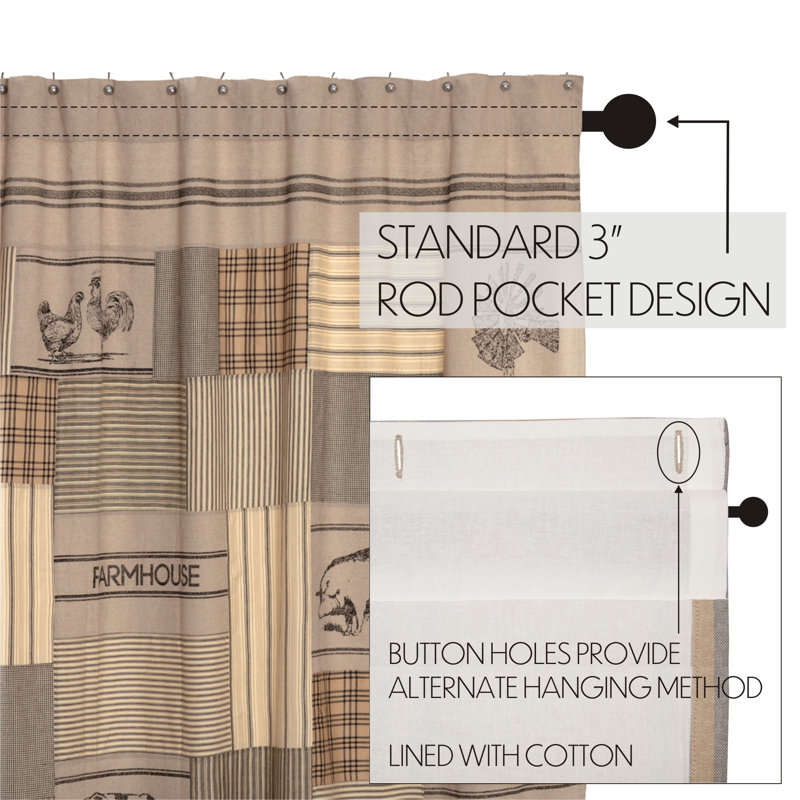 Rideau de douche en coton Sawyer Mill